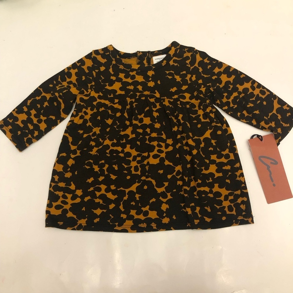 Nordstrom by Cristina Martinez Baby’s Brown Bloom Smudge Dress- Size 6m